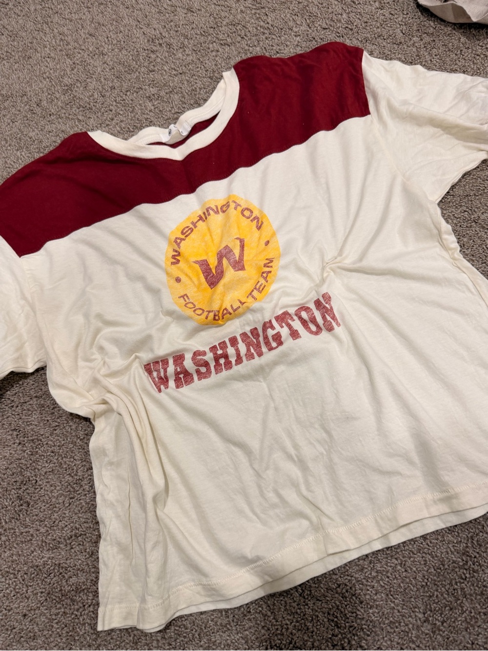 47 Womens Washington Two-Tone Graphic Tee - Cream & Maroon